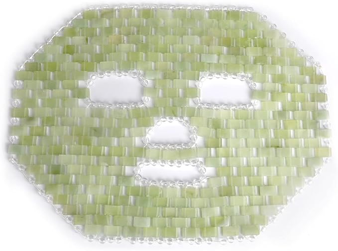 Jade Mask,100% Natural Stone Jade Sleep Mask Skincare Massage Tools for Puffy Eyes Dark Circles