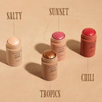 '+ Lux Unfiltered N°18 Illuminating Beauty Balm - Highlighter Stick with Mango Butter - Buildable and Blendable Highlighter Makeup Stick - Vegan & Cruelty Free - Salty (A Sheer Opal Gloss)