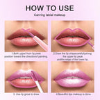 evpct Pink Metallic Glitter Lip Liner and Lipstick Combo Lip Gloss Stain Set Makeup for Women Long Lasting Waterproof 24, Rose Pink Metallic Shimmer Frosted Iridescent Glossy Liquid Lipstick 21