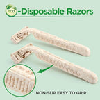 50Pcs Eco-friendly Disposable Razors Men|Safety Razor Dermaplaning Razors for Men & Women Shaving Body Facial Hair Shavers Facial Hair Remover for Women