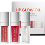 3 Colors Tinted Plumping Lip Oil Gloss Set, Plumping