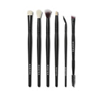 Morphe Eye Stunners Brush Set - 6 Piece Eyeshadow Brush Set - Lining, Blending & Angled Eyeshadow Brushes - Made with Natural & Synthetic Bristles and Includes Makeup Brush Case (6 Count)