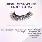Ardell Mega Volume Lash 252 Multi-Layered False Lashes with Curl Technology, 4 pairs