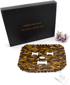 Jade Ice Sleeping Mask, Jade Mask for Relieving Face & Eye Puffiness Migraine, Anti Wrinkle Mask Therapy, Yoga Meditation Tools (Tiger's eye Jade)