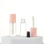 COSIDEA 10pcs 3ml empty lip gloss tubes with wand 0.1OZ Round mini Pink lipgloss tube container for DIY cosmetics packing