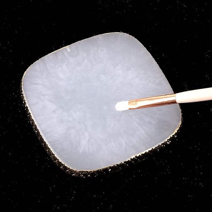 Resin Nail Art Palette Gold Edge Nail Holder