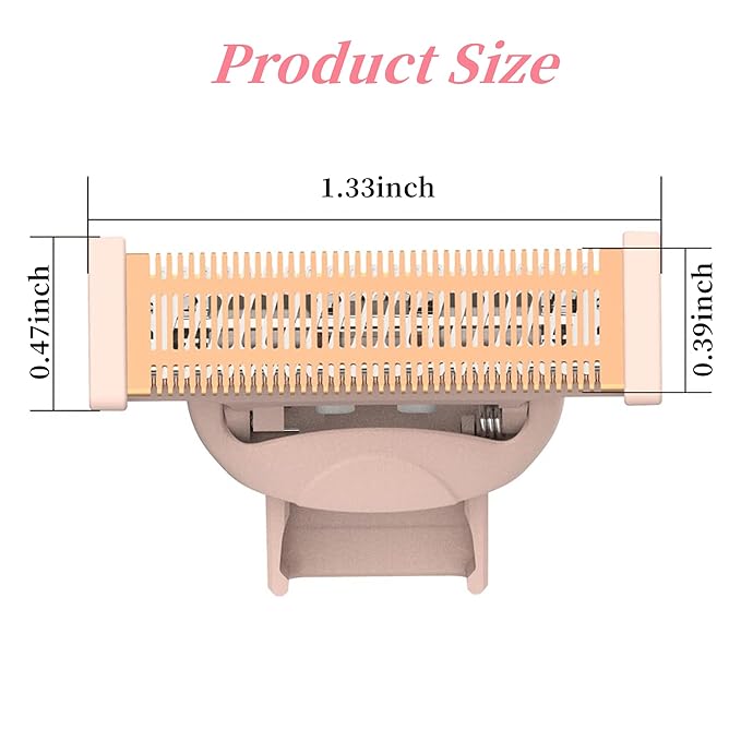 Razor Replacement Heads Compatible with Flawless Nu Razor,Body Replacement Heads for Finishing Touch Flawless Razor for Women,Hair Remover Replacement Head with Covers,Rose Gold Pack of 2.