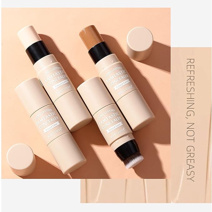 3 Pcs Contour Highlighter Blush Sticks with Brush,