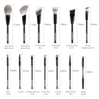 KENCOLOR Premium 13-Piece Makeup Brush Set with PU Travel Pouch – High-End Acrylic Handle, Soft Synthetic & Natural Bristles, Dense & Non-Absorbent, for Flawless Application