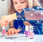 MISS NELLA SWEET LITTLE PACK, Nail Polish Set-Easy Pell off And Water Based Formula, 3 Colors of Nail Glitter set- Cheeky Bunny, Pink A Boo & Little Poppet, Perfect Kids Nail Polish