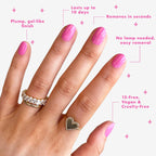 Olive & June Long Lasting Nail Polish | Gel-Like Finish No Lamp Needed | Lasts up to 10 days | Salon-Quality Color at Home | 15-Free Vegan Cruelty-Free Chip-Resistant Shine | Grateful & Kind Pure Pink