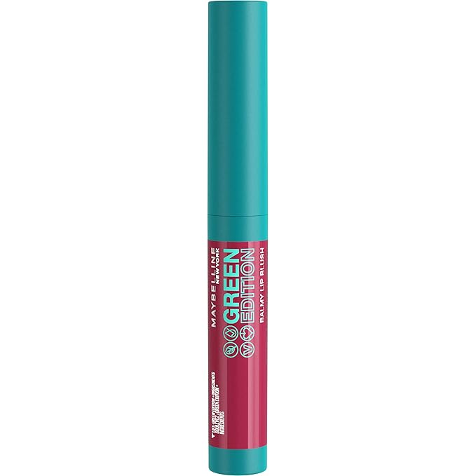 Maybelline Green Edition Balmy Lip Blush, Formulated With Mango Oil, Midnight, Blackberry Purple, 1 Count