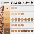 Mineral Fusion Pressed Powder Foundation, Deep 5 - Deep Skin w/Neutral Undertones, Age Defying Foundation Makeup with Matte Finish, Talc Free Face Powder, Hypoallergenic, Cruelty-Free, 0.32 Oz