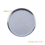 Pack of 30 Empty Round Metal Pans 26mm Eyeshadow Palette Pans Replacement for Magnets Makeup Palettes (3mm Height) Silver