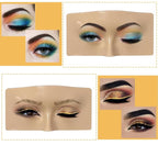 Makeup Practice Face, Makeup Mannequin Face with Makeup Practice Face Board, 3D Reusable Practice Eye Makeup Face Eyeshadow Mannequin for Professional Makeup Artists and Beginner to Practice Makeup