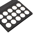 DIY Empty Eyeshadow Palette, Empty Makeup Palette, Black 15 Compartment Empty Makeup Palette for Blush Bronzer Powder