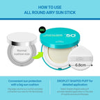 SCINIC Enjoy All Round Airy Sun Cushion EX SPF50+PA++++0.88oz (25g) | Cooling UV Protection & Natural Tone-up From Face To Body For All Family Members | Korean Skincare