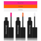 Lip Gloss Oil Set,3 Colors Hydrating Lip Oil,Long lasting Non-sticky,Nourishing Tinted Lip Plumper Gloss (Transparent, Bright pink, Coral red)