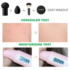 2PCS Mushroom Head Air Cushion CC Cream Foundation,Moisturizing Mushroom Head Foundation BB Cream Makeup Foundation Matte Concealer Full Coverage Long-lasting Oil Control (Natural)