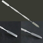 4 Pieces Makeup Spatula Cosmetics Mixing Spatula Stainless Steel Cosmetic Makeup Spatula Makeup Palette Spatula Tool Double Headed Makeup Stirring Spatula Makeup Accessories(150 mm, Silver)