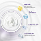 Unes Neck Firming Cream for Women & Men, Day & Night Face Moisturizer Cream for Hydration and Anti-Aging, Deep Tighten and Lift Neck with Retinol & Collagen(1.86 oz)