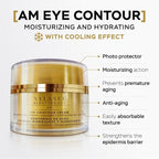 Moisturizing Eye Cream w/Aloe Vera, Collagen, Hyaluronic Acid, Cotton Stem Cells for Dark Circles, Puffiness & Bags - Under Eye Hydration Cream for Women & Men (1 Fl Oz)