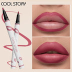 COOL STORY Matte Lip Liner Pencil - Waterproof, Non-Fading, Long-Lasting Plump Effect for Fuller Lips Makeup, Soft & Smooth Texture Easy Glide Lipstick (10#, Pack of 1)