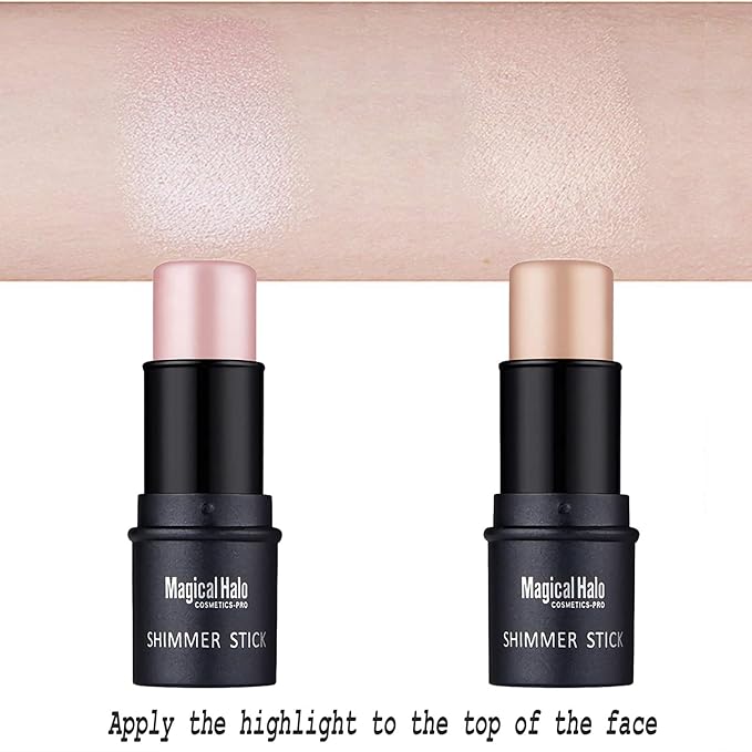 4 Pcs Cruelty-Free Waterproof Highlighter Makeup Sticks Shimmer