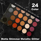 Cosmeticss - Neutrals, 24-Color eyeshadow Palette Matte/Shimmer/Metallic.Glitter Finish,