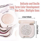 Glitter Shimmer Sparkle Eyeshadow Palette Makeup for Green Blue Eyes, Silver Glitter Shimmer Metallic Holographic Multichrome Cream Iridescent Single Monochrome Eye Shadow Makeup