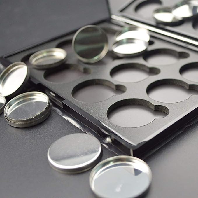 50 Pieces Empty Round Metal Tin Palette Pans
