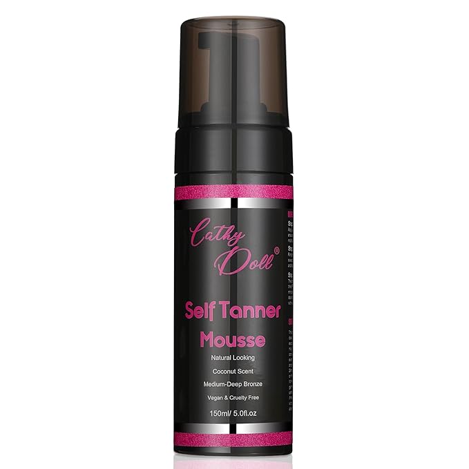 Cathy Doll Cruelty Free Sunless Tanning Mousse Natural Self Tanner Mousse Self Tanning Mousse For Fair Skin Body Face