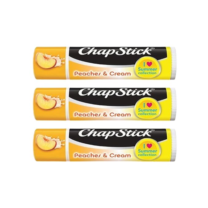 Peaches and Cream Chapstick 3-Pack. Includes Bundle