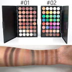 40 color Highly Pigmented Eye Makeup Palette, Matte Shimmer Metallic Eyeshadow Pallet Long Lasting Blendable Natural Colors Make Up Eye Shadows Cosmetics Gift Kit (E01)
