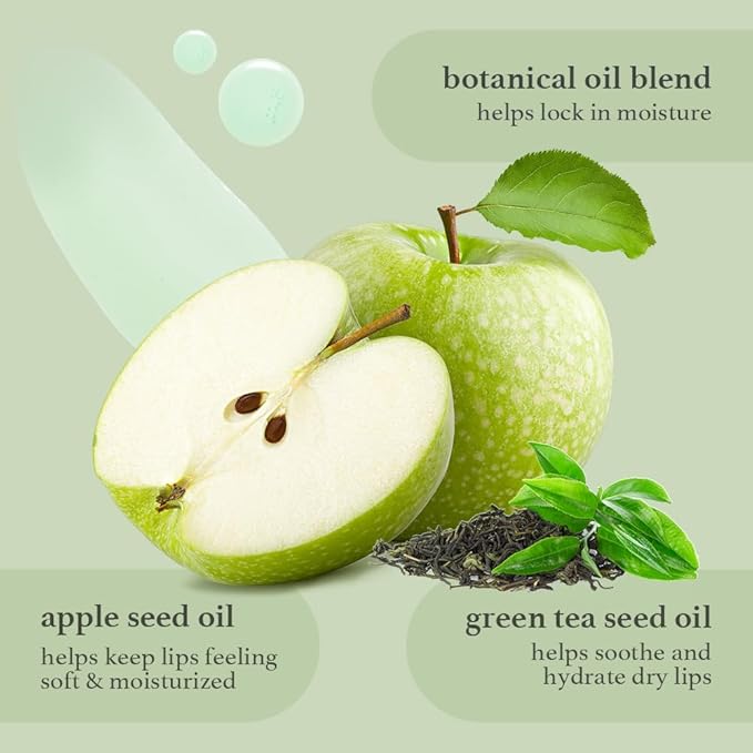 NOONI Korean Hydrating Lip Oil - Appletea | Long-Lasting, Moisturizing, Plumping, Revitalizing for Dry Lips, Waterproof, No Peel Off, Hydrating, Nourishing Crystal Clear, 0.12 FL Oz