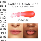 Rinna Beauty Larger Than Life Lip Plumping Oil - Power - Moisturizes & Hydrates Lips - Natural Plumping Over Time - Vegan, Cruelty-Free, & Paraben-Free 0.3 Fl Oz