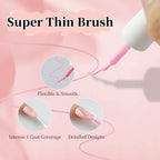 JODSONE Art Gel Liner Set 10 Colors Black Red Blue Need U V Lamp Cured with Thin Brush Gift for Girls at Home Salon Design