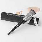 DUcare Foundation Brush Contour Bronzer Self Tanner Makeup Brushes for Liquid Makeup Flat Top Professional Buffing Blending Mineral Powder Face Brush, Black