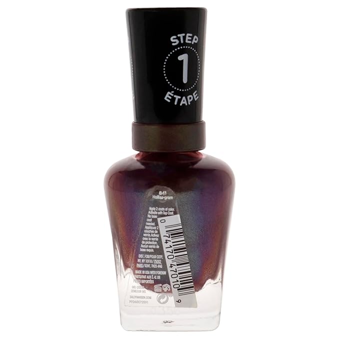 Sally Hansen Miracle Gel™, Holllaa-Gram, Long Lasting, Gel-Like Formula, No UV Lamp Needed, Brown Metallic Nail Polish (Pack of 3)