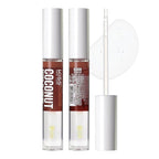 3 PACK Lip Oil Gloss, Hydrating Non-Sticky Lip Oil, 100% Natural Oil Clear Lip Gloss, Lightweight Lip Moisturizer (Gold & Honey & Coconut)