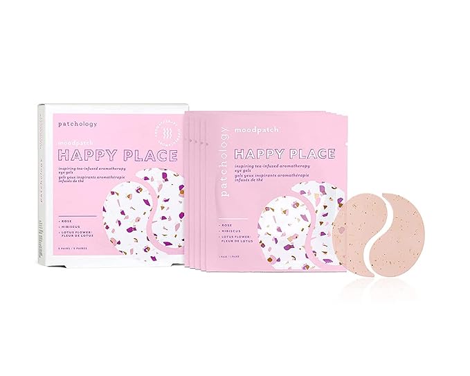 Patchology Happy Place Under Eye Patches - Anti Aging Eye Gels - Under Eye Mask For Dark Circles and Puffy Eyes Care, Treatment & Moisturizer - Eye Bags, Puffiness & Wrinkles Reducer (5 Pairs)
