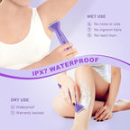 Bikini Trimmer for Women, 3 in 1 Painless Electric Razors for Women, Replaceable Lady Facial Razor & Eyebrow Trimmer, Rechargeable Women's Grooming Kit