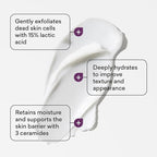 AmLactin Crepe Firming Cream - 12 oz Body Cream with 15% Lactic Acid - Exfoliator and Moisturizer for Crepey, Dry Skin (Packaging May Vary)
