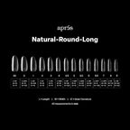 Apres Gel-X® Round Box of Nail Tips | 280 Gel-X Tips,14 Sizes 00-9 | Half-sizes Included (Natural Round Long, 280 Count)