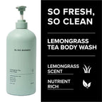 Blind Barber Lemongrass Tea Shower Gel for Men - A Daily Sulfate Free Body Wash for Clean, Hydrated Skin - Refreshing Formula Designed to Remove Build-Up + Debris -32 oz