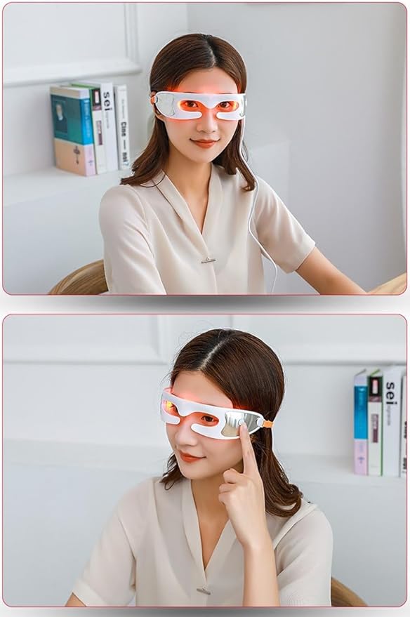 Enhance Collagen, Smooth Wrinkles, Reduce Puffiness, and Firm Skin with Advanced LED Light Therapy Technology, Red Light Therapy Eye Mask for Wrinkles