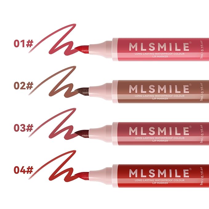 Pink Lip Tint Marker Lip Liner Hydrating And Waterproof Formula, Smudge Proof Water Lip Stain Long Lasting High Pigmented Matte Liquid Lip Liner, Easy To Color, Precise Chisel Tip Marker Pen(01# PINK)