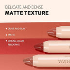 8 Colors High Pigmented Smooth Matte Lip Liner Pencil, Waterproof Velvet Lipstick Pen, Professional Lip Liner for Girls and Women (07)