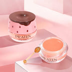 4 Pack Strawberry Lip Mask Bee Lip Balm Strawberry Pot Propolis Moisturizing Hydrating Lip Sleeping Mask Prevention Dry and Cracked Lip Scrubs Exfoliator (4-Strawberry)