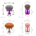 Extra Large Kabuki Brush Set for Body and Face Foundation & Makeup,Multi-functional,Mix bronze self-tanning applicator, wide round head, Great gift for women with Velvet bag(Purple 2pcs)